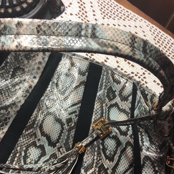 Aimee Kestenberg Tuscany Hobo.Real leather& suede Faux snakeskin embossed🤗 - Picture 12 of 15